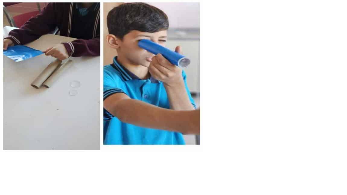 Ortaokul öğrencilerinin Ay'ın evreleri etkinliği